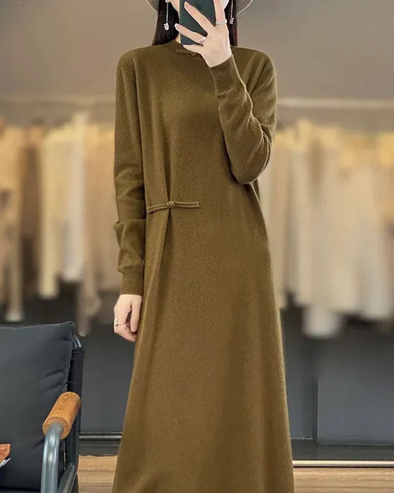Cashmere and Wool Knitted A-Line Dress – Gentle Herde