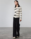 Wool Knit Wide-Leg Floor Pants