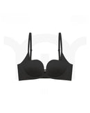 Double front-fastening push-up bra