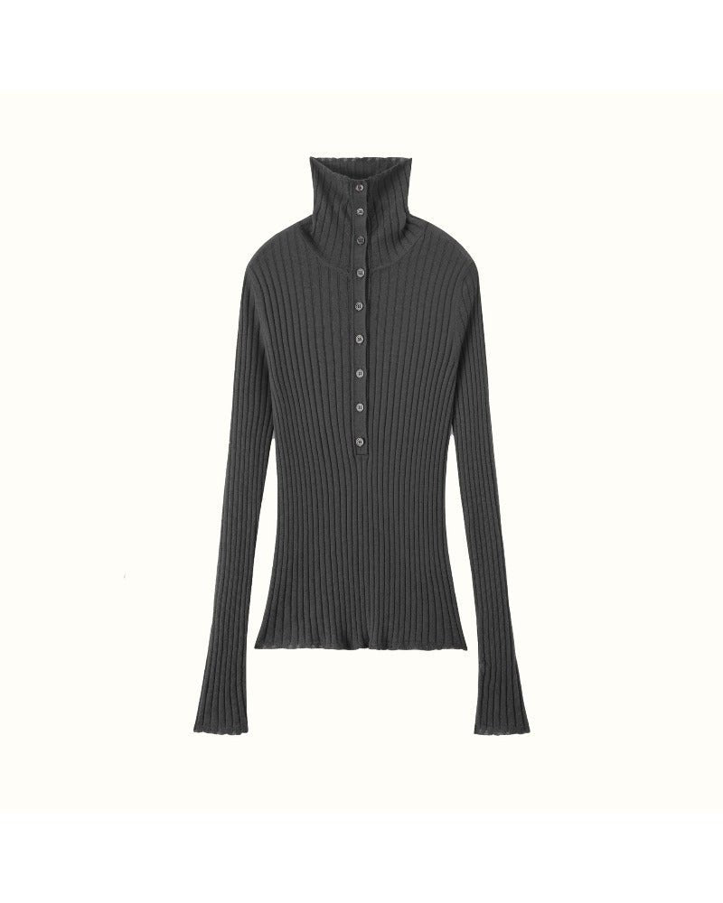 Cashmere & Wool Turtleneck Pullover Sweater