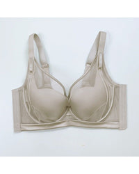 Satin mesh push-up and lifting bra