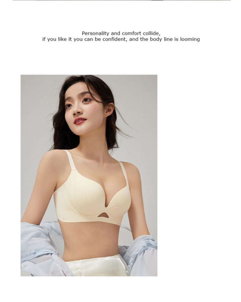 Wire-free push-up lift and seamless bra