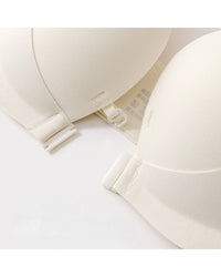 Double front-fastening push-up bra