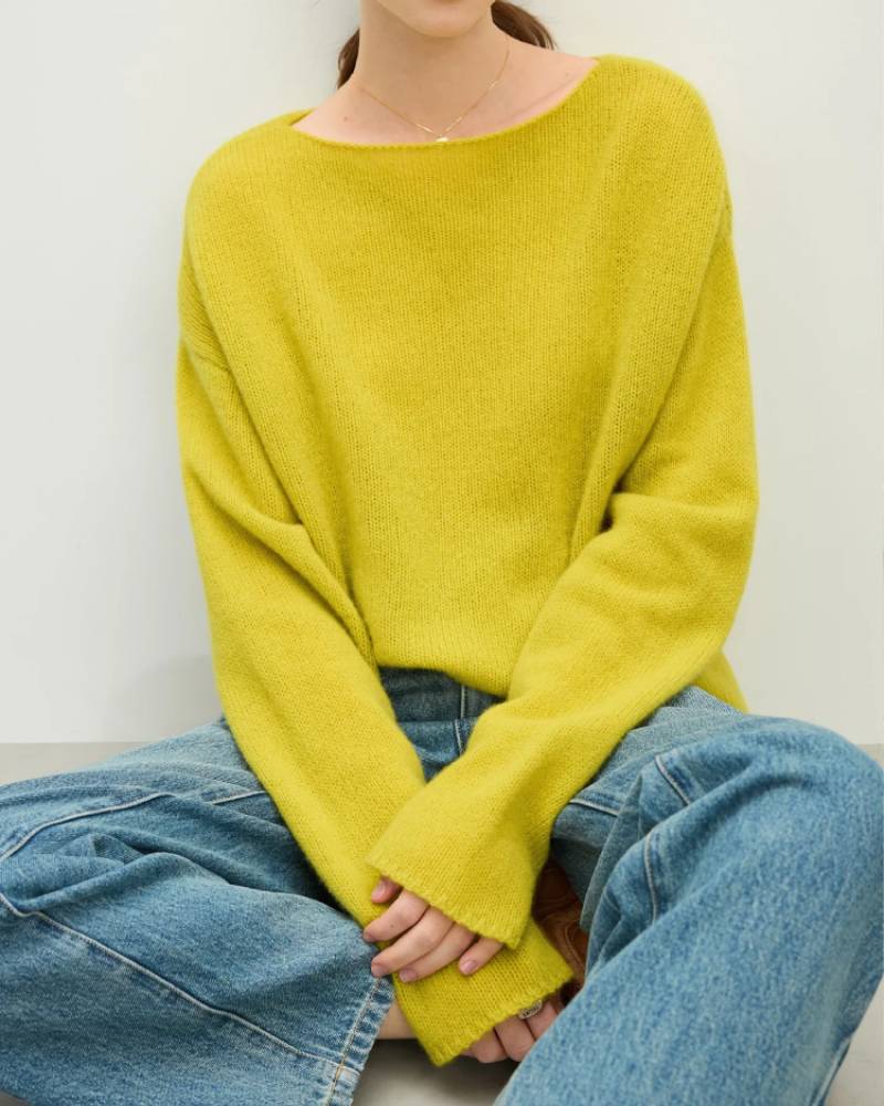 100% Wool Boat Collar Sweater