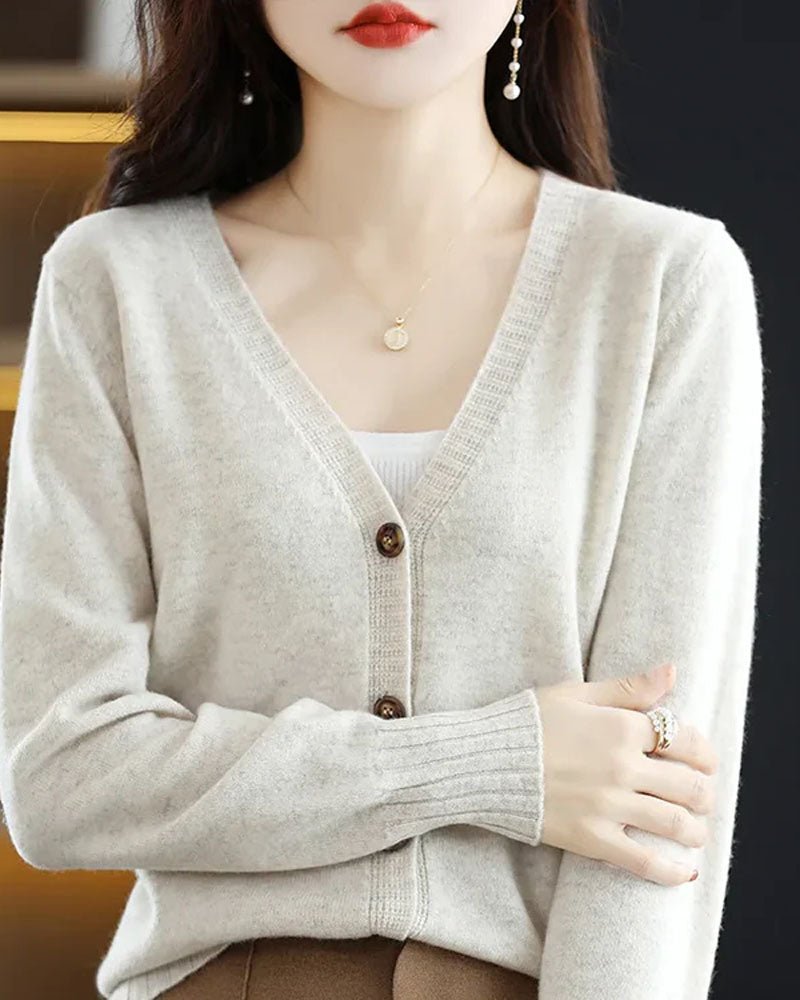 Wool Knitted Causal Cardigan