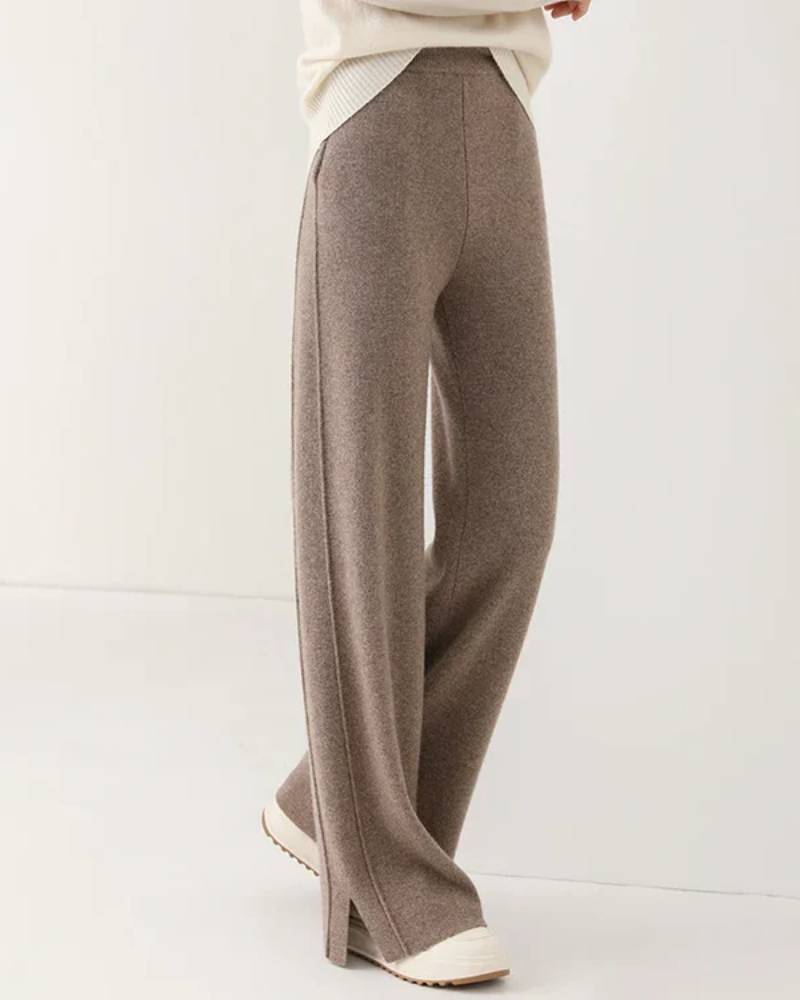 100% Wool Wide-Leg Sweatpants