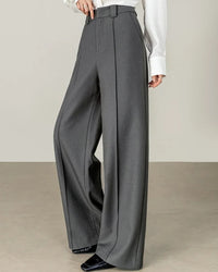 High-Waisted Comfortable Straight-Leg Pants