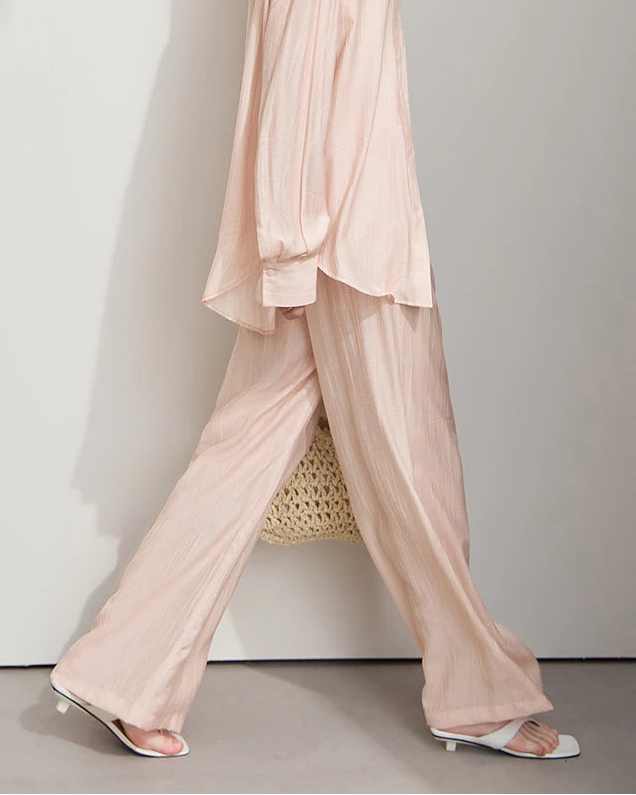 Casual Straight-Leg Wide-Leg Pants