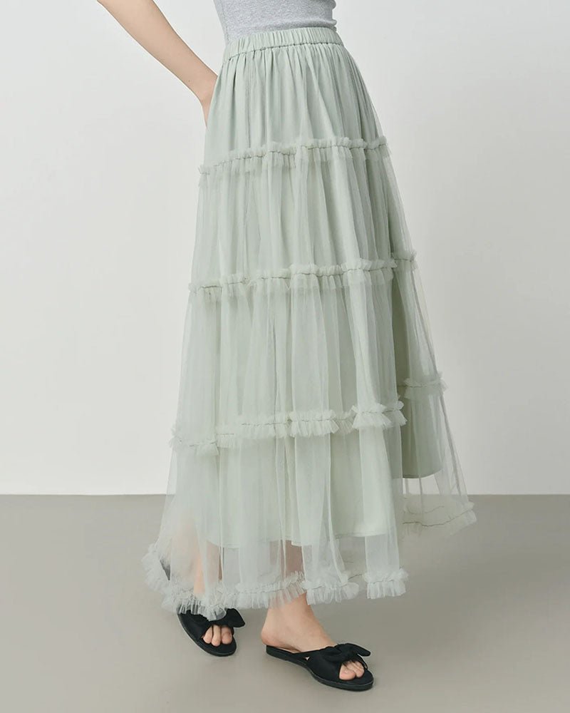 Mesh A-line Cake Skirt