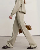 Versatile Solid Color Loose Wide-Leg Pants
