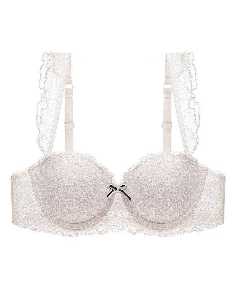 French-style sexy ruffled lace push-up lingerie