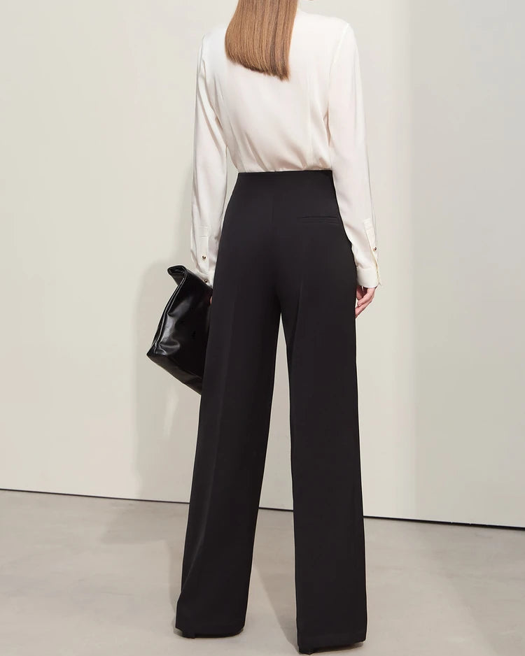 New Straight-Leg Casual Wide-Leg Pants