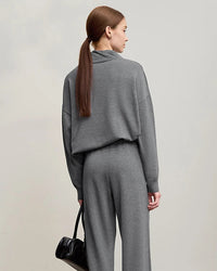 Solid Color Turtleneck Loose Long-Sleeved Sweater