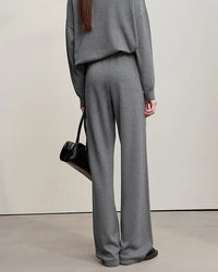 Versatile Solid Color Loose Wide-Leg Pants