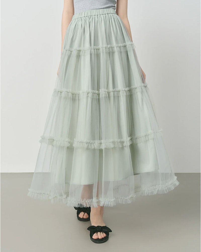 Mesh A-line Cake Skirt