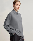 Solid Color Turtleneck Loose Long-Sleeved Sweater