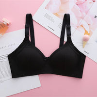 Adjustable cotton-spandex wire-free bra