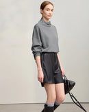 Solid Color Turtleneck Loose Long-Sleeved Sweater