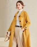 Peter Pan Collar Double-Faced Wool Coat