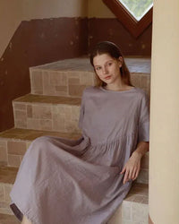 Round Neck 100% Cotton Nightdress