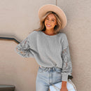 Designers' Backless Long Sleeve Knitted Pullover
