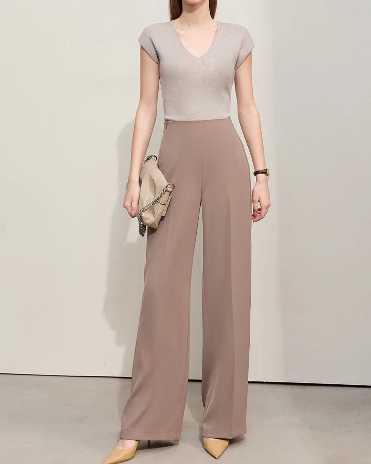 New Straight-Leg Casual Wide-Leg Pants