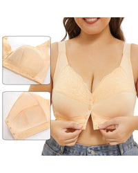 Extra large size front buckle lace fashion underwear