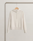 Sheep Wool Hooded Knit Pullover Sweater