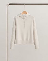 Sheep Wool Hooded Knit Pullover Sweater