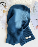 Soft Wool Hooded Neck Warmer Beanie