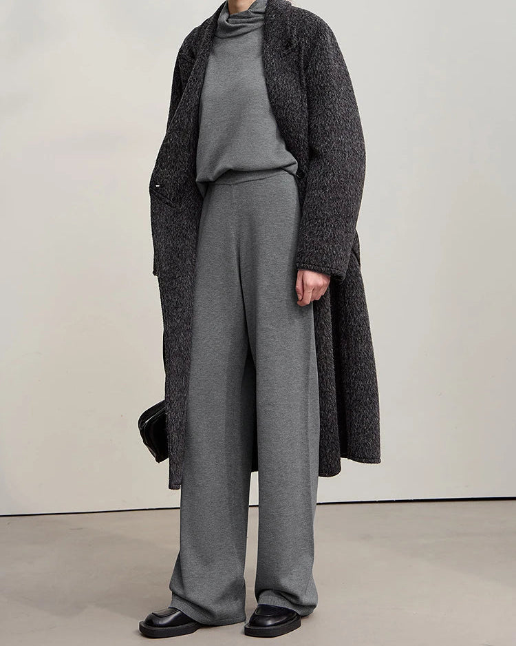 Versatile Solid Color Loose Wide-Leg Pants