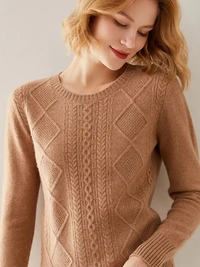 Round-Neck 100% Merino Wool Sweater