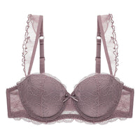 French-style sexy ruffled lace push-up lingerie