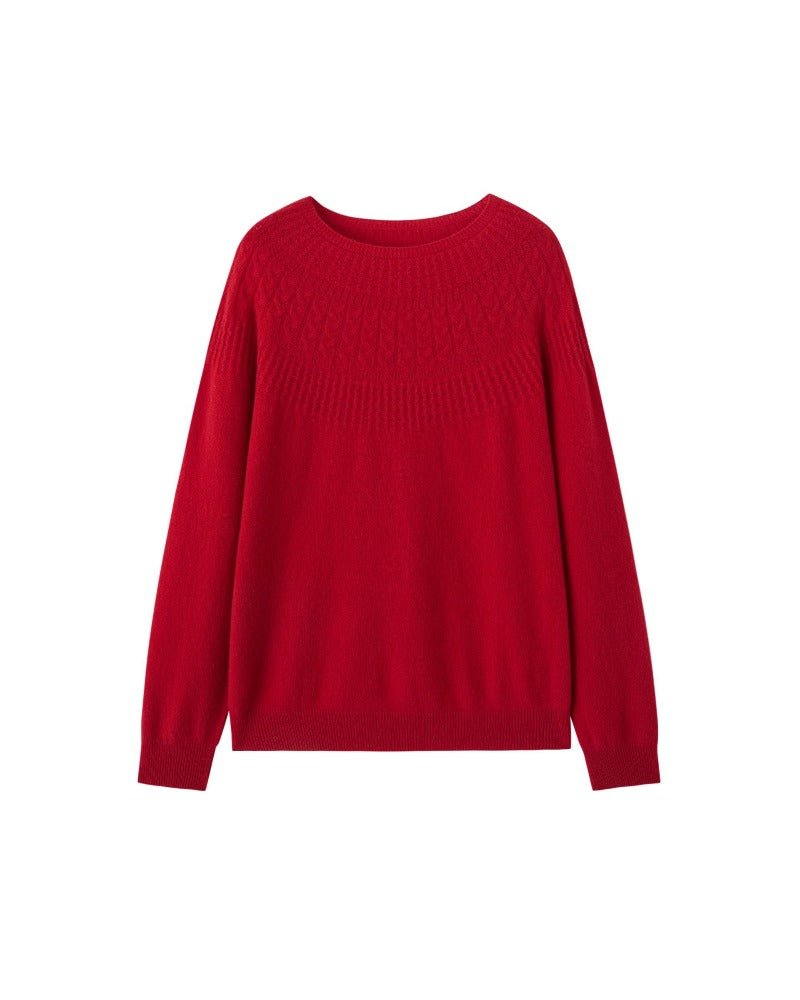 Cashmere Crew Neck Knit Sweater