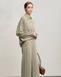 Solid Color Turtleneck Loose Long-Sleeved Sweater