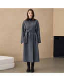 Long Double-Faced Wool And Alpaca Wool Coat
