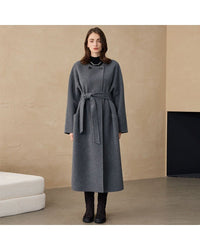 Long Double-Faced Wool And Alpaca Wool Coat