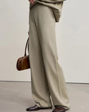 Versatile Solid Color Loose Wide-Leg Pants