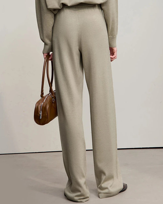 Versatile Solid Color Loose Wide-Leg Pants