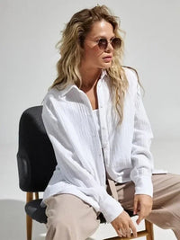 Pure Cotton Loose Crepe Shirts