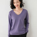 V-Neck Wool Blend Knitted Jumper