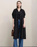 Casual Loose Embroidered A-Line Belted Long Skirt