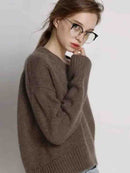 Wool Round Neck Cropped Sweater