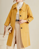 Peter Pan Collar Double-Faced Wool Coat