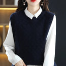 Crewneck Wool Knitted Vest