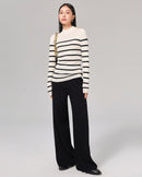 Wool High-Waisted Floor-Length Wide-Leg Pants