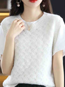 Crewneck Wool Knitted Vest