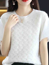 Crewneck Wool Knitted Vest