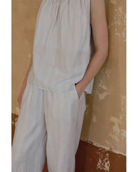Light-colored Striped Loungewear Set