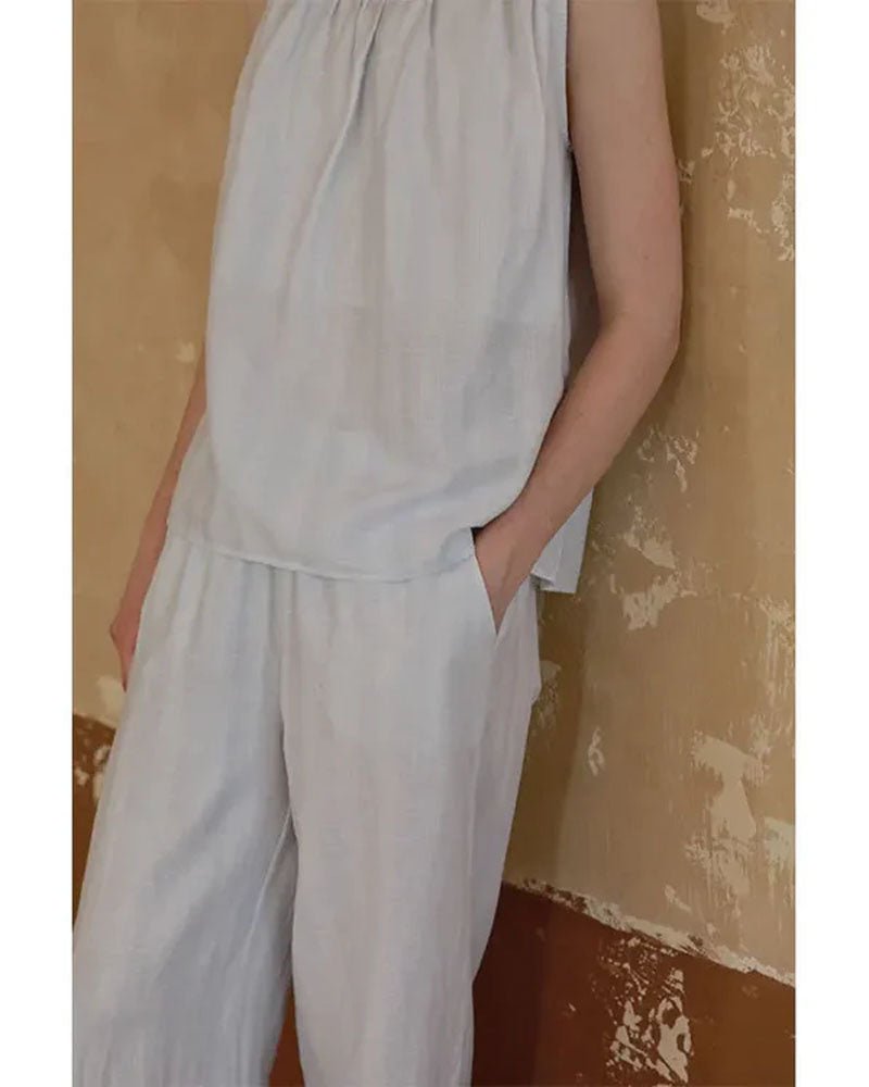 Light-colored Striped Loungewear Set